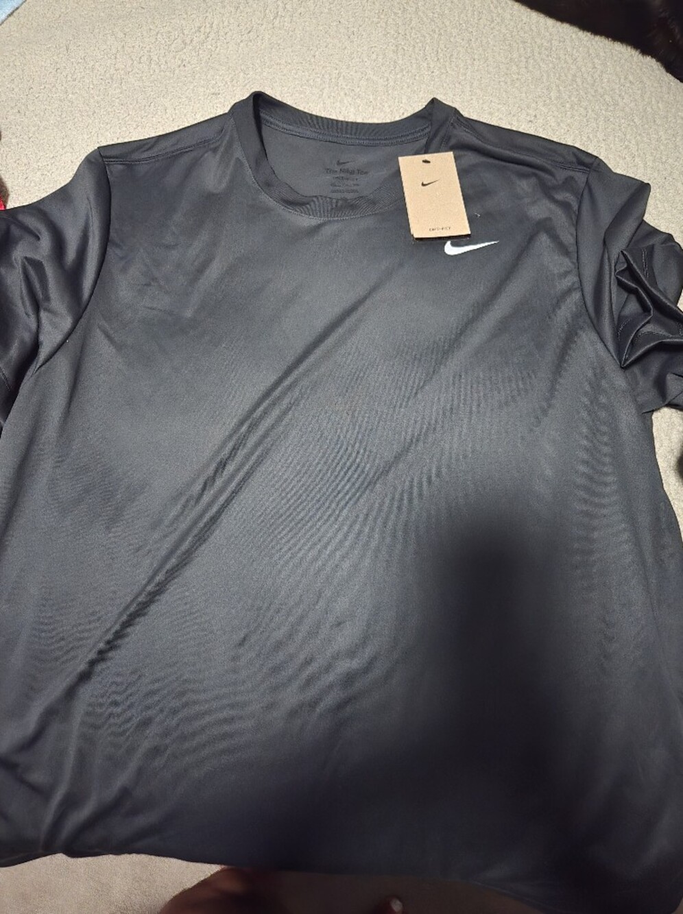 Nike Dri-FIT Black Athletic Shirt with Swoosh
